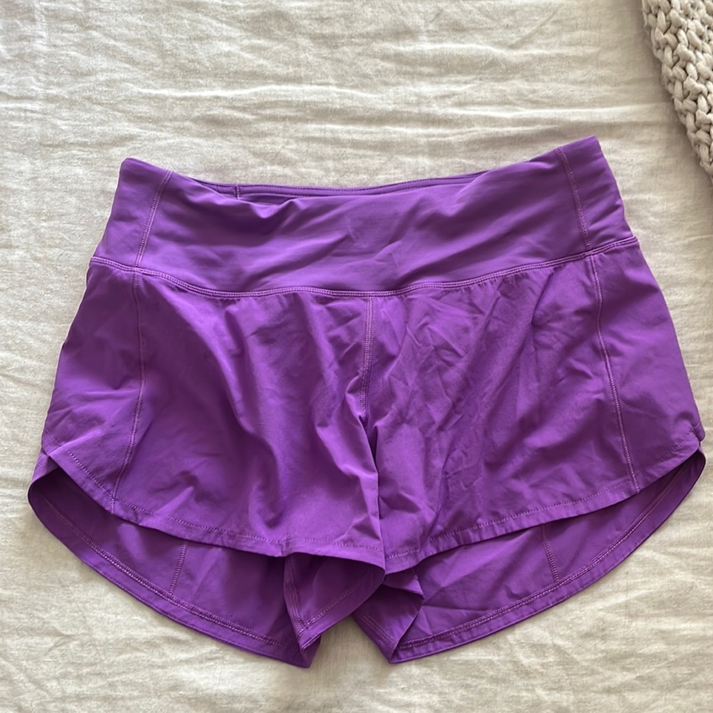 Lululemon purple running shorts